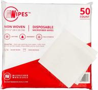 🧼 mwipes disposable microfiber cleaning cloth - 12" x 12" 50 pack, non-linting, non-abrasive, highly absorbent household cleaning tools for house, kitchen, car, window. logo