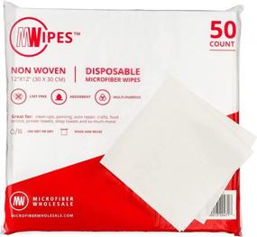 img 2 attached to 🧼 MWipes Disposable Microfiber Cleaning Cloth - 12" x 12" 50 Pack, Non-Linting, Non-Abrasive, Highly Absorbent Household Cleaning Tools for House, Kitchen, Car, Window.