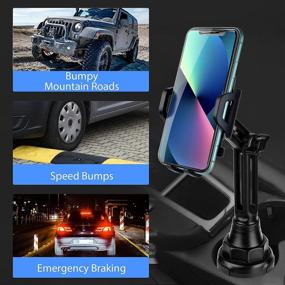 img 2 attached to Wustentre Car Cup Holder Phone Mount, Car Phone Holder Cupholder Mount for iPhone Samsung Galaxy Z Fold 4/Flip 4/S22 Ultra, Universal Cup Phone Holder for Car Truck