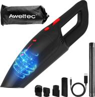 aweltec car vacuum cleaner - powerful cordless vacuum with rechargeable battery & washable filter - portable cleaning solution with carry bag логотип