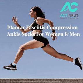 img 3 attached to ACTINPUT Compression Socks: The Ultimate Solution For Plantar Fasciitis In Women And Men - Ideal For Athletic Support, Flight Travel, Nurses, And Hiking - 8-15 MmHg