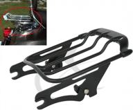 harley touring luggage rack: xfmt two up black air wing style for street glide & road glide 2009-2022 logo