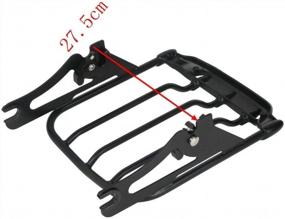 img 3 attached to Harley Touring Luggage Rack: XFMT Two Up Black Air Wing Style For Street Glide & Road Glide 2009-2022