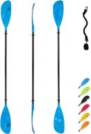 oceanbroad adjustable kayak paddle: 86in-94in & fixed 90in with leash - 1 paddle logo