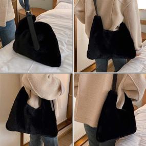 img 1 attached to TENDYCOCO Crossbody Shoulder Fluffy Handbag Women's Handbags & Wallets - Hobo Bags