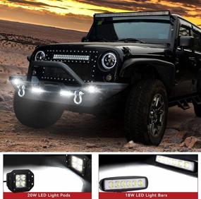 img 1 attached to Upgrade Your Jeep Wrangler JK With LEDKINGDOMUS Front Bumper - Rock Crawler Style With Durable Winch Plate And Powerful LED Lights