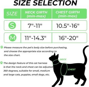 img 3 attached to 🐾 Escape Proof Cat Harness and Leash Set - ALUZAEMO Reflective Adjustable Mesh Body Harness for Walking, Travel, and Outdoor Activities - Soft Breathable Vest Harness Ideal for Small, Medium, and Large Cats