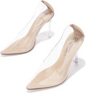 👠 stylish and chic: cape robbin womens stiletto transparent women's shoes at pumps логотип