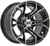 15-дюймовое алюминиевое колесо тележки для гольфа 12x7 4-4 болт 3:4 со смещением, обработанный/черный gtw spyder логотип