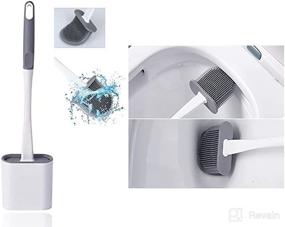 img 1 attached to Silicone Toilet Brush Holder Set Cleaning Supplies