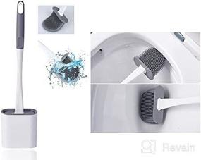 img 3 attached to Silicone Toilet Brush Holder Set Cleaning Supplies