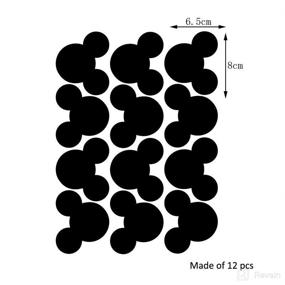 img 1 attached to Charming 24PCS Mickey Mouse Wall Stickers for Baby Nursery - Easy Removable, White Vinyl PVC Material