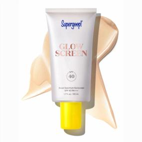 img 4 attached to Supergoop! Glowscreen Primer + Broad Spectrum Sunscreen - Protects Against Blue Light, Hydrates With Hyaluronic Acid, Vitamin B5 & Niacinamide, SPF 40 PA+++ - Instantly Adds Radiance, 1.7 Fl Oz