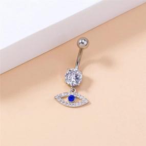 img 2 attached to Hypoallergenic Surgical Steel Belly Button Ring For Women - MODRSA Belly Rings
