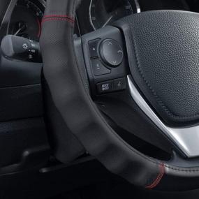 img 1 attached to 🚗 Enhance Your Driving Experience with the Motor Trend SoftTouch Faux Leather Steering Wheel Cover