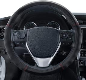 img 2 attached to 🚗 Enhance Your Driving Experience with the Motor Trend SoftTouch Faux Leather Steering Wheel Cover
