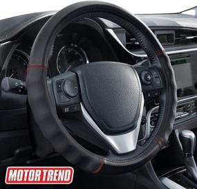 img 4 attached to 🚗 Enhance Your Driving Experience with the Motor Trend SoftTouch Faux Leather Steering Wheel Cover