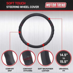 img 3 attached to 🚗 Enhance Your Driving Experience with the Motor Trend SoftTouch Faux Leather Steering Wheel Cover