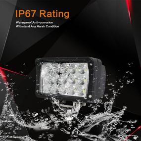 img 1 attached to High-Performance 12V LED Work Lights - 2PACKS 45W 6inch Bar Flood Lights 🔆 w/ Flush Mount Brackets for Trucks, Off-Road 4x4, ATV, SUV, UTV, Boat - Waterproof Design