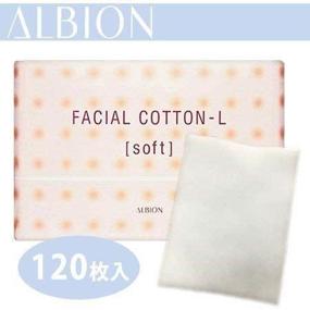 img 1 attached to Soft and Gentle: Albion Japan Facial Cotton-L [120 Sheets] for a Luxurious Skincare Experience