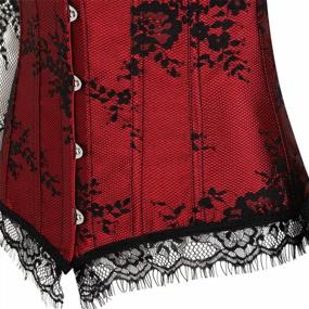 img 1 attached to Elegant Renaissance Overbust Corset With Lace Ruched Sleeves For Women