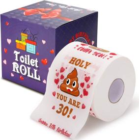 img 1 attached to 🎉 Happy Prank Toilet Paper - 30th Birthday Gifts for Men and Women - Decorations for Him, Her - Party Supplies Favors Ideas - Funny Gag Gifts, Novelty Bday Present for Friends, Family
