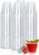 прозрачные пластиковые стаканчики tashibox - 9 унций - упаковка из 150 - одноразовый стакан для коктейлей, вина и многого другого - идеальные принадлежности для вечеринок на любой случай логотип