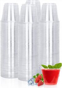 img 4 attached to Прозрачные пластиковые стаканчики TashiBox - 9 унций - упаковка из 150 - одноразовый стакан для коктейлей, вина и многого другого - идеальные принадлежности для вечеринок на любой случай