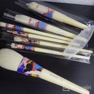 img 1 attached to 7-Piece Eco-Friendly Makeup Brush Set With 2 Cup Box For Flawless Face And Eye Looks - Vegan And Cruelty-Free Synthetic Bristles review by Chris Estes