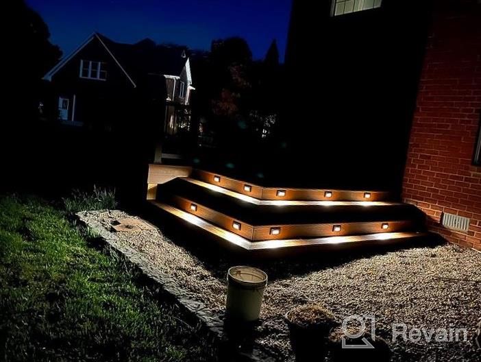 img 1 attached to SUNVIE Low Voltage Step Lights Outdoor Stair Lights 5W LED Deck Lights With Horizontal Louver Faceplate For Steps Stairs Fences 12V 3000K 3.2FT ETL Listed Wire Fastlock2 Connectors Included, 8 Pack review by Juan Russell