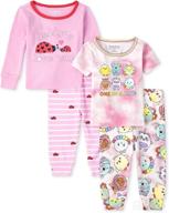 cotton mixed 2 piece pajama sets for baby toddler girls from the children's place logo