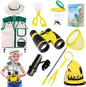 img 4 attached to Exploration Kit For Kids: INNOCHEER Explorer & Bug Catcher Set With Vest, Hat, Binoculars And More!