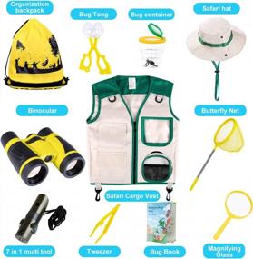 img 3 attached to Exploration Kit For Kids: INNOCHEER Explorer & Bug Catcher Set With Vest, Hat, Binoculars And More!