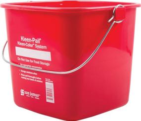 img 1 attached to 🧺 San Jamar KP196KCRD Kleen-Pail 6 Quart Commercial Cleaning Bucket in Red