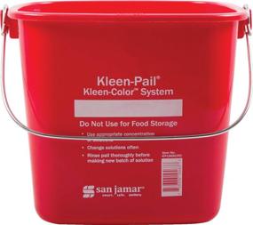 img 2 attached to 🧺 San Jamar KP196KCRD Kleen-Pail 6 Quart Commercial Cleaning Bucket in Red