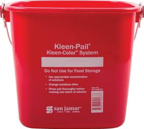 img 3 attached to 🧺 San Jamar KP196KCRD Kleen-Pail 6 Quart Commercial Cleaning Bucket in Red