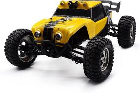 img 4 attached to Get Ready To Race: KELIWOW 1:12 4WD Waterproof RC Car With LED Lights 2.4GHz 25MPH Desert Off-Road Buggy In Yellow