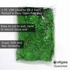 img 1 attached to Allgala 50 Feet Christmas Foil Tinsel Garland Decoration For Holiday Tree Walll Rail Home Office Event-Green-XG93206