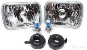 img 3 attached to 🔦 H6054 7 x 6 inch Glass Lens Conversion Kit: Upgraded H4 Halogen High Low Beam Headlight Lamp - HID LED Compatible - H4 7X6 5X7 Replacement