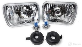 img 4 attached to 🔦 H6054 7 x 6 inch Glass Lens Conversion Kit: Upgraded H4 Halogen High Low Beam Headlight Lamp - HID LED Compatible - H4 7X6 5X7 Replacement