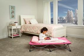 img 4 attached to Переносная детская кроватка Regalo My Cot, в комплекте с простынью, розовая