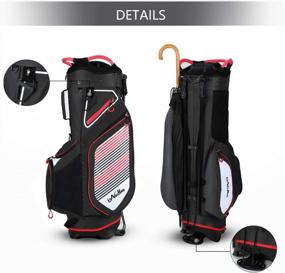 img 1 attached to Темно-синяя сумка для гольфа: легкая, портативная и организованная с 14-полосным разделителем и пылезащитным чехлом