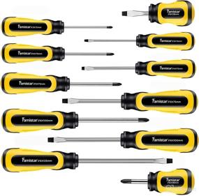 img 4 attached to Famistar 11-PCS Magnetic Screwdriver Set: Precision Machined 6 Phillips + 5 Flat Combo for Effective Vehicle, Kitchen Appliance, and Washer Repairing