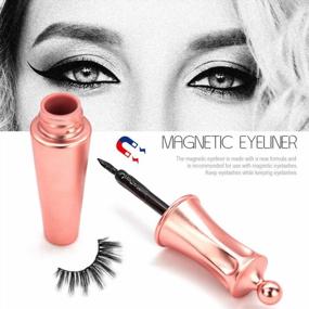img 2 attached to Magnetic Eyeliner Kit With Reusable Silk False Lashes, Strong Magnetic Hold And Easy-To-Use Tweezers - No Glue Required
