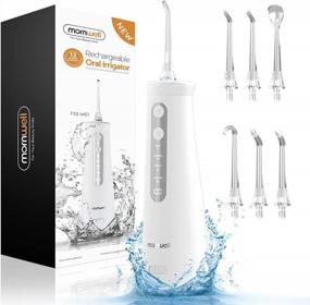 img 4 attached to Mornwell Professional Portable Water Flosser For Teeth Cleaning - 270ML, 4 Cleaning Modes, 6 Jet Tips, IPX7 Waterproof, USB Rechargeable