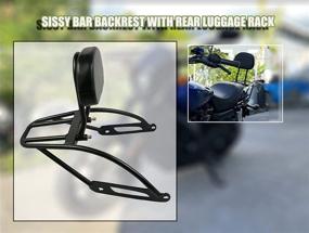 img 3 attached to 🏍️ COPART Motorcycle Detachable Passenger Backrest Sissy Bar with Luggage Rack for Harley Street 750 500 XG750 XG500 - Replacement and Compatibility Guide