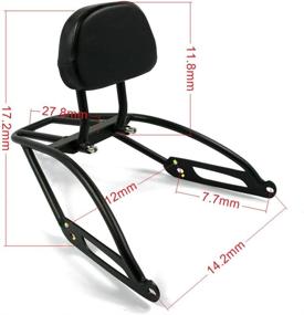 img 2 attached to 🏍️ COPART Motorcycle Detachable Passenger Backrest Sissy Bar with Luggage Rack for Harley Street 750 500 XG750 XG500 - Replacement and Compatibility Guide