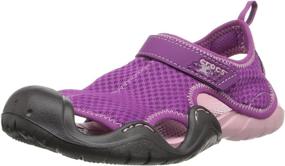 img 4 attached to 👟 Crocs Kids' Swiftwater Sandal GS" - "Crocs Kids' Swiftwater Sandal for Boys and Girls