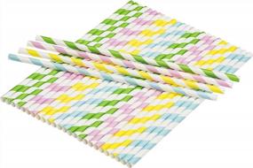 img 2 attached to DuraHome'S 400-Piece Biodegradable Paper Straws - Long Lasting & Colorful For Everyday And Special Occasions