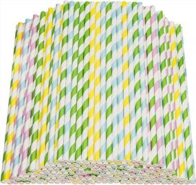 img 3 attached to DuraHome'S 400-Piece Biodegradable Paper Straws - Long Lasting & Colorful For Everyday And Special Occasions